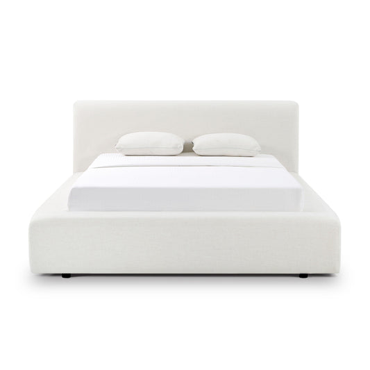 Meena Cream Upcycled Performance Linen Storage Bed