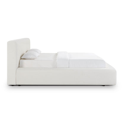 Meena Cream Upcycled Performance Linen Storage Bed