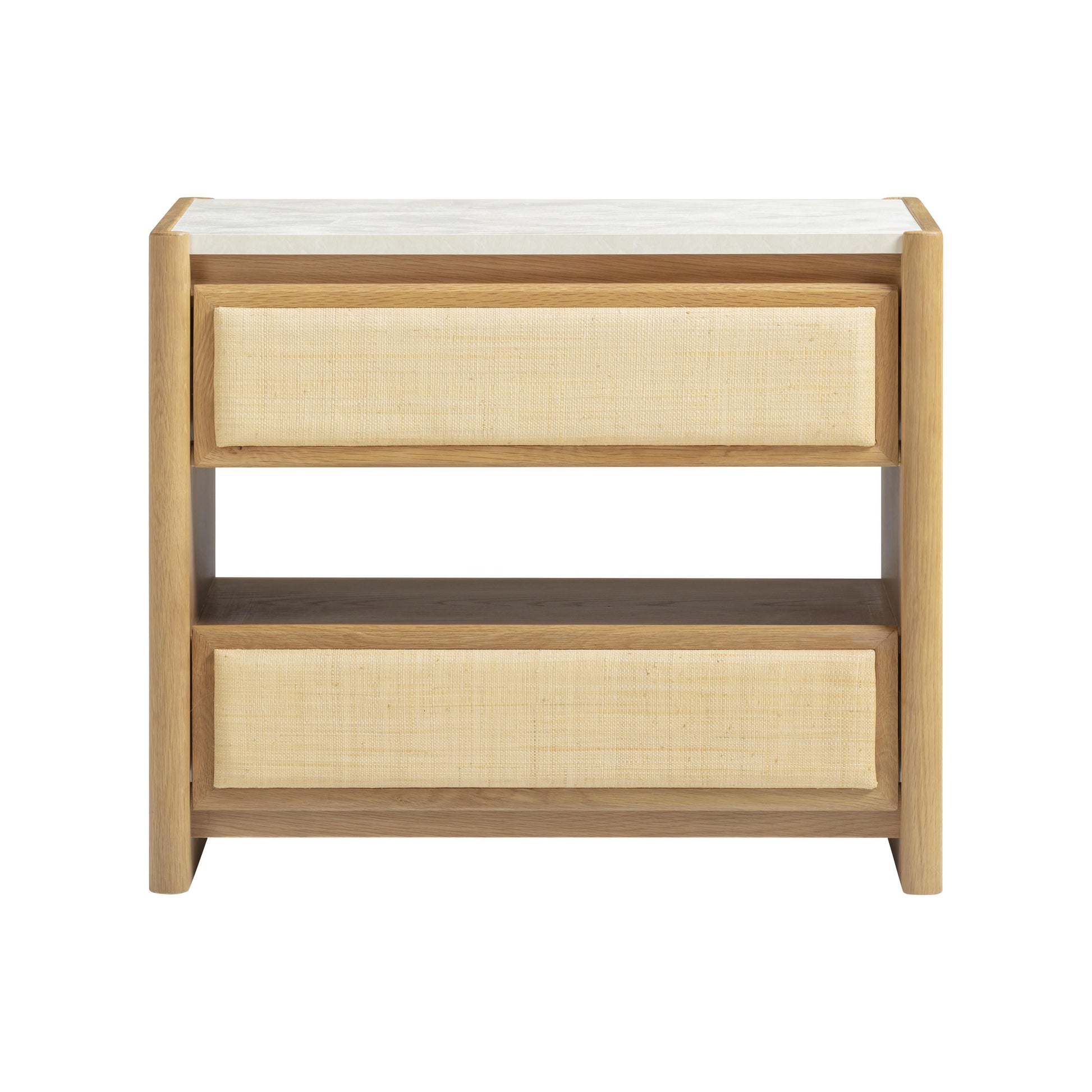 Paige 26" Natural Oak 2-Drawer Nightstand - Default Variant