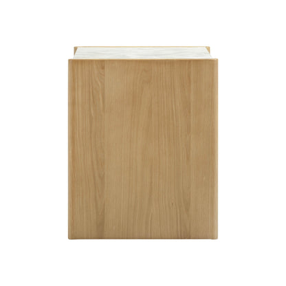 Paige 26" Natural Oak 2-Drawer Nightstand