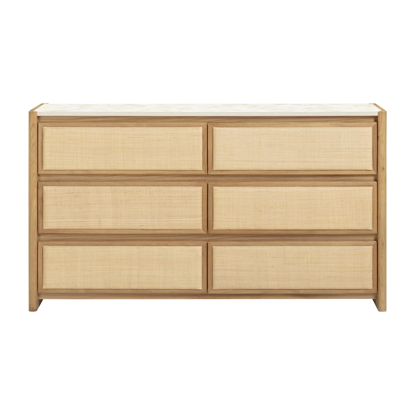 Paige 56" Natural Oak 6-Drawer Dresser - Default Variant