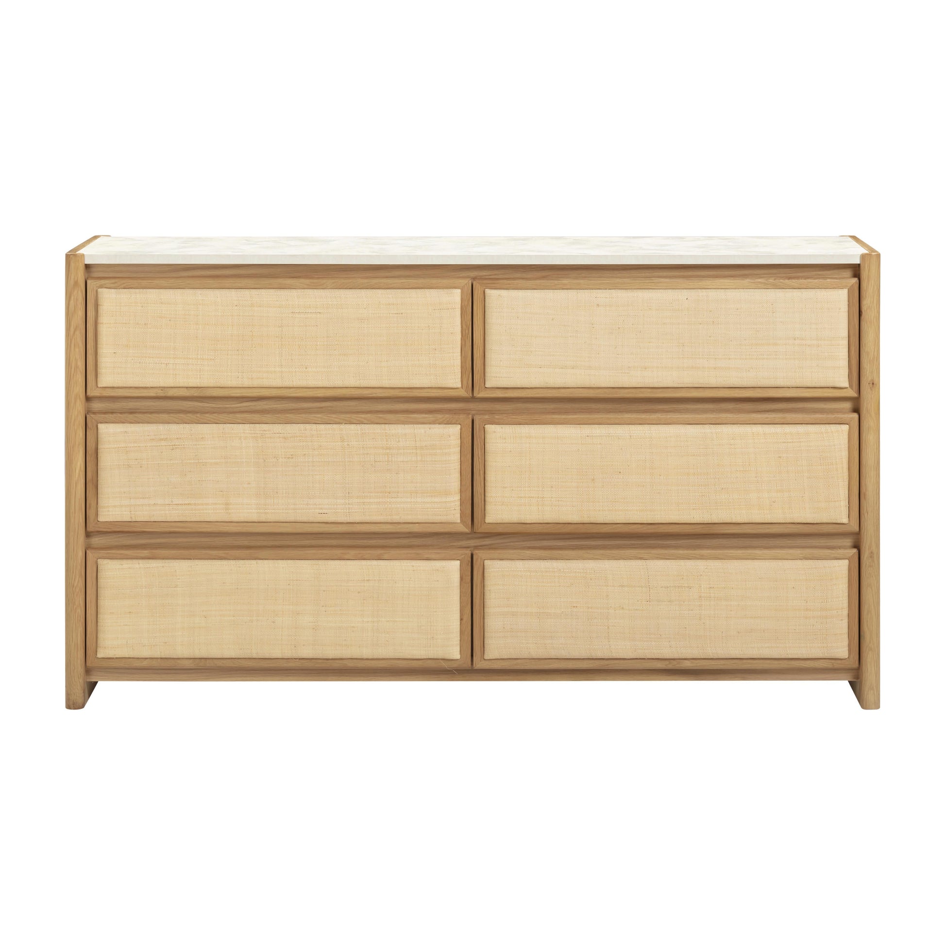 Paige 56" Natural Oak 6-Drawer Dresser - Default Variant