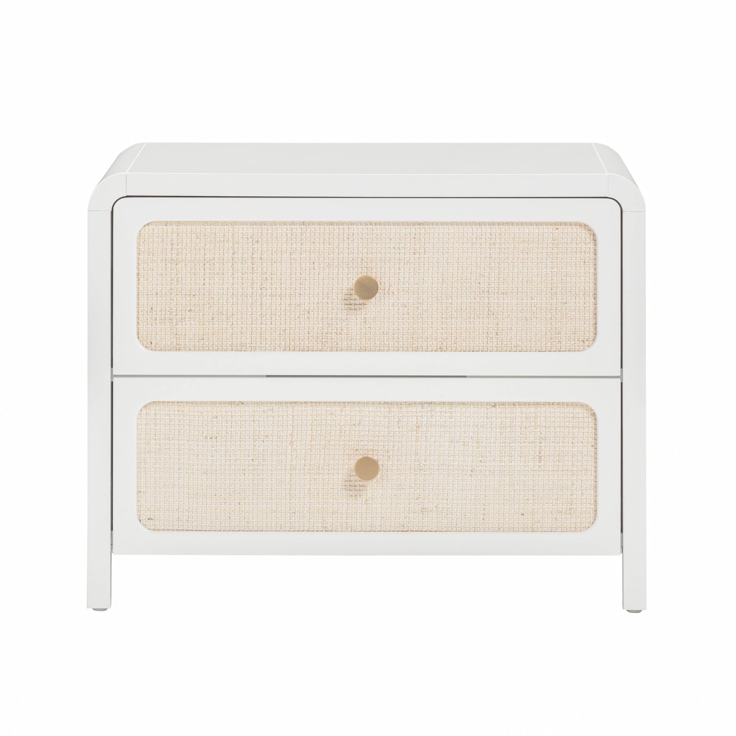 Patty 28" Rattan 2 Drawer Nightstand
