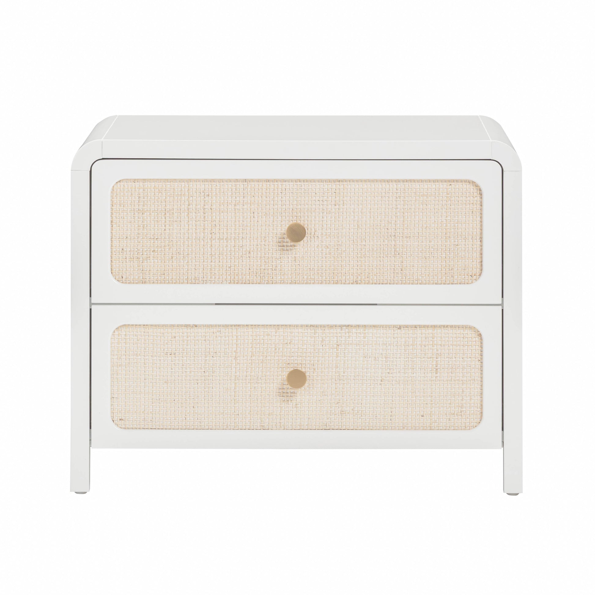 Patty 28" Rattan 2 Drawer Nightstand