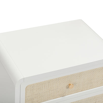 Patty 28" Rattan 2 Drawer Nightstand