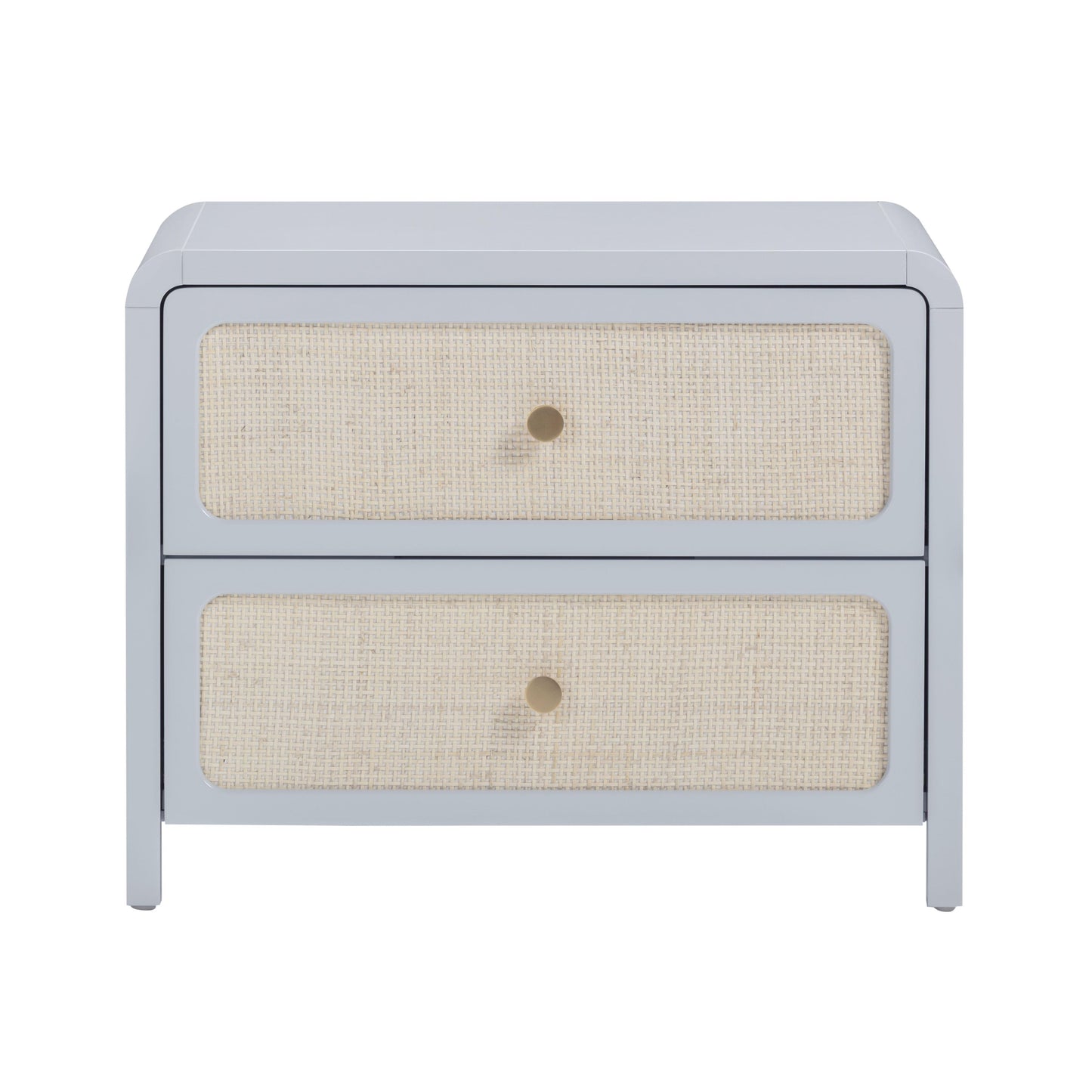 Patty 28" Rattan 2 Drawer Nightstand