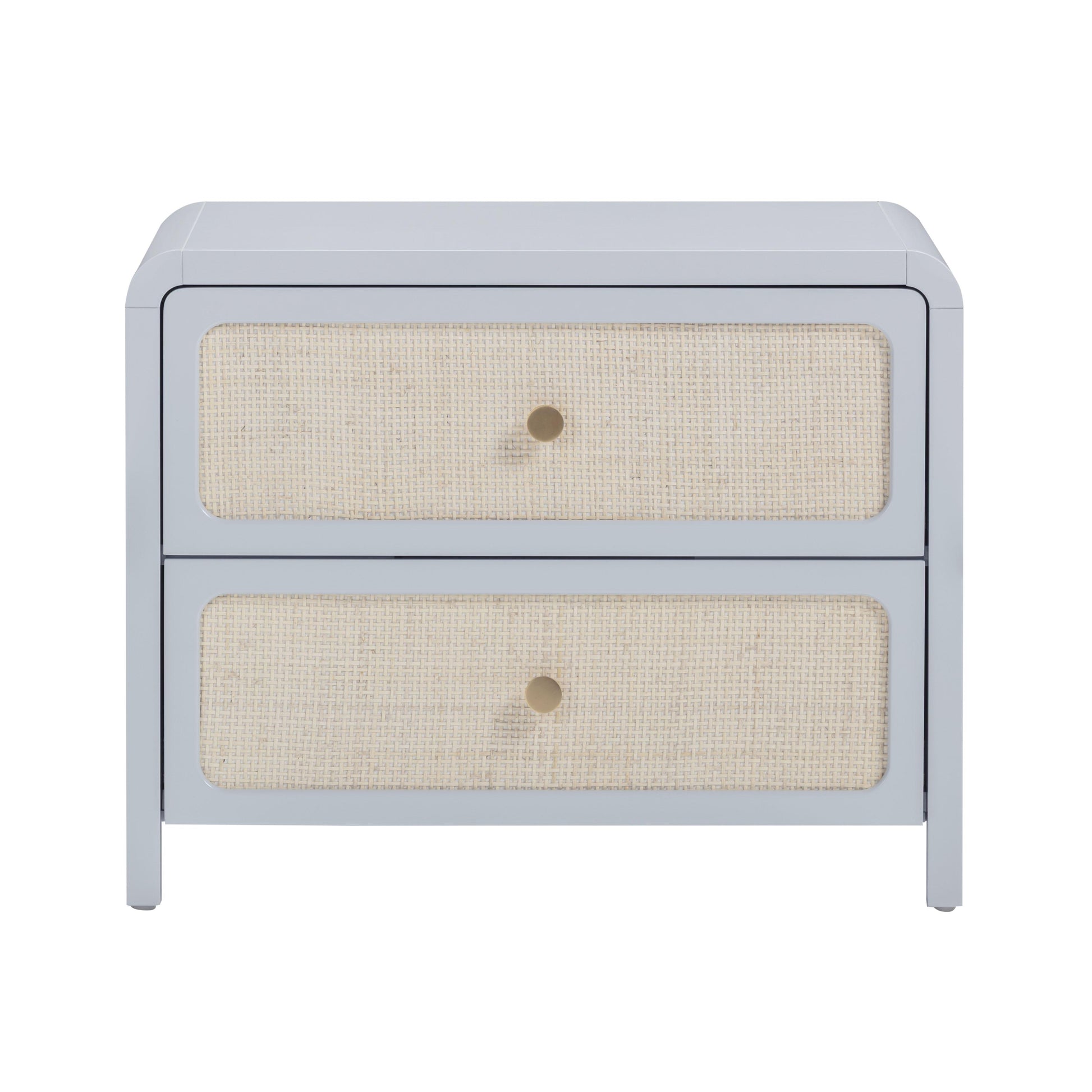 Patty 28" Rattan 2 Drawer Nightstand