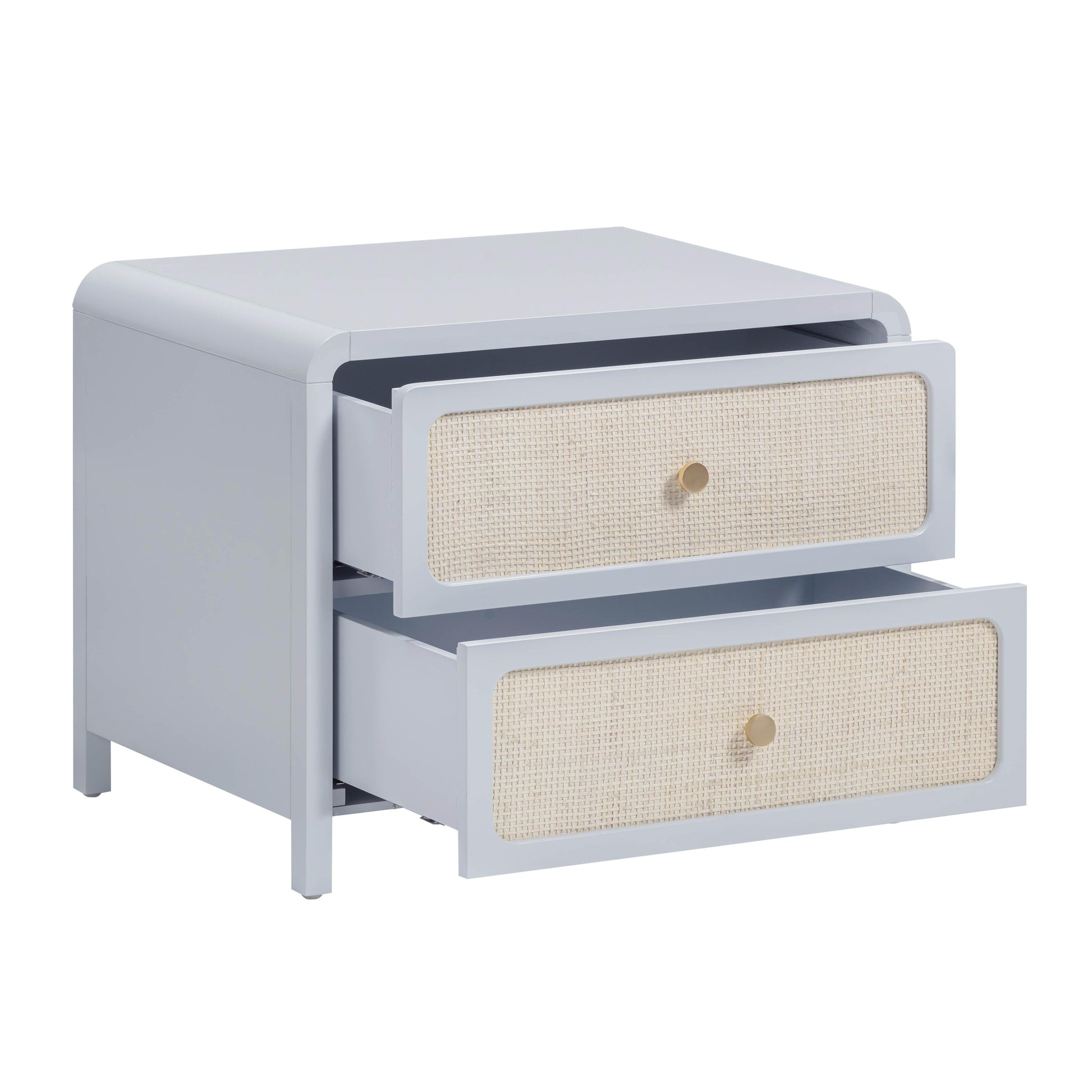 Patty 28" Rattan 2 Drawer Nightstand