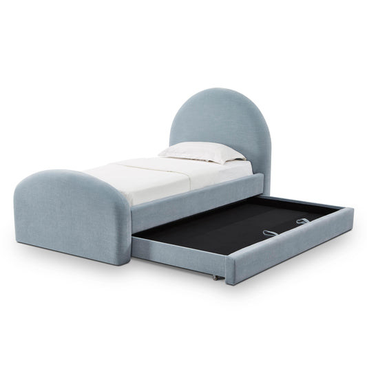 Moon Chambray Blue Performance Chenille Twin Trundle Bed - Default Variant