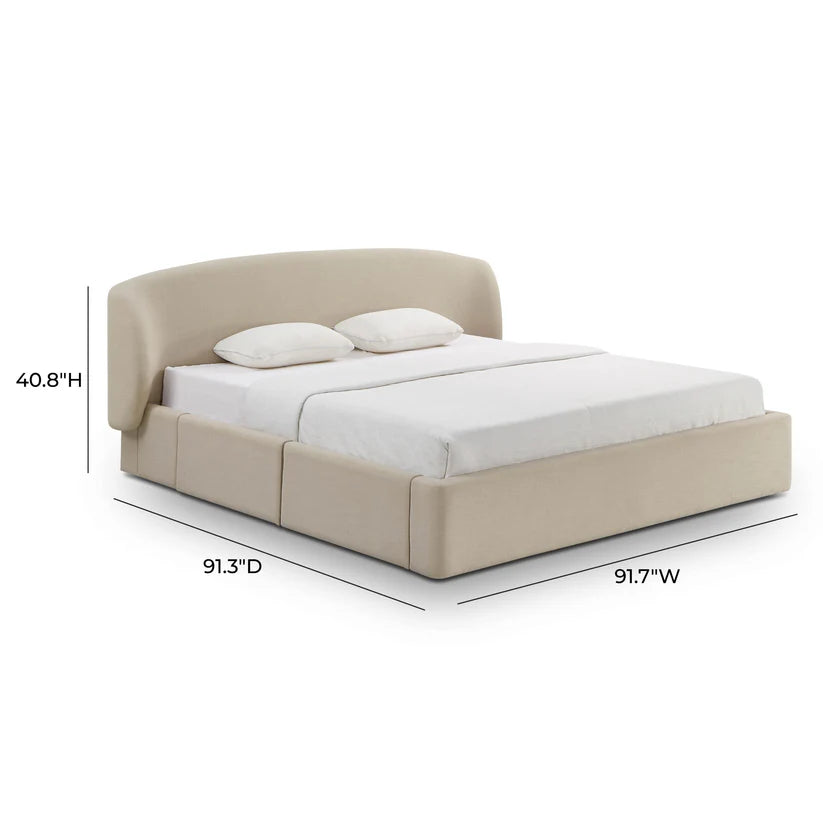 Corey Upcycled Linen Storage Bed