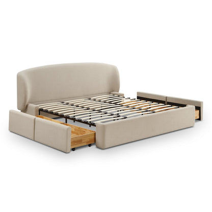 Corey Upcycled Performance Linen Storage Bed