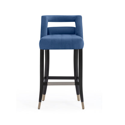 Hart Performance Velvet Stool - Navy / Bar Height