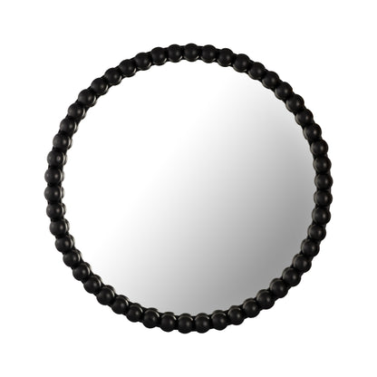 Baria 30" Wooden Round Wall Mirror