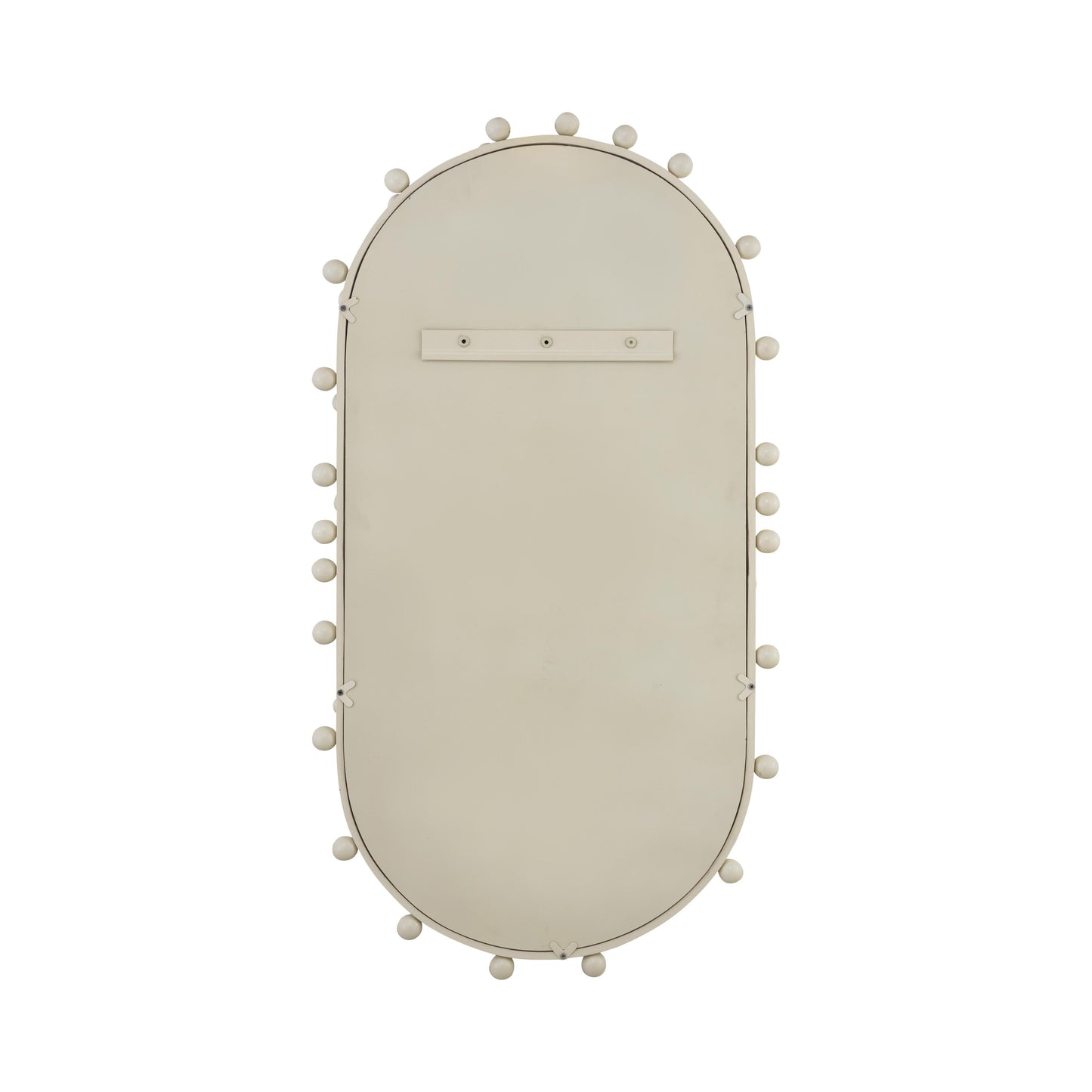 Bubbles Ivory Oval Wall Mirror (17"X31.5"-22.6"X42")