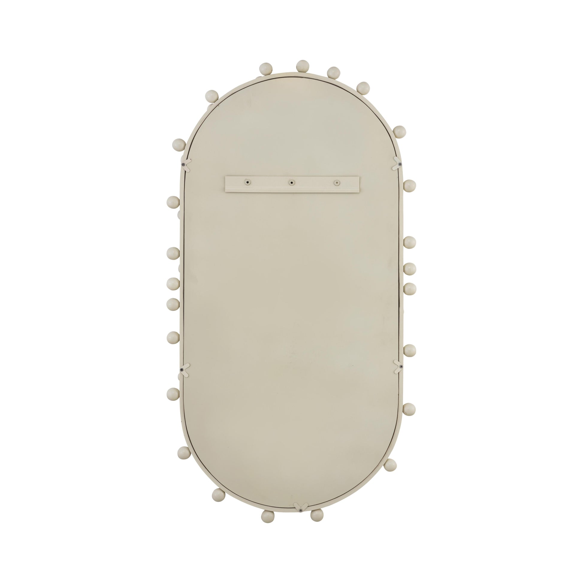 Bubbles Ivory Oval Wall Mirror (17"X31.5"-22.6"X42")