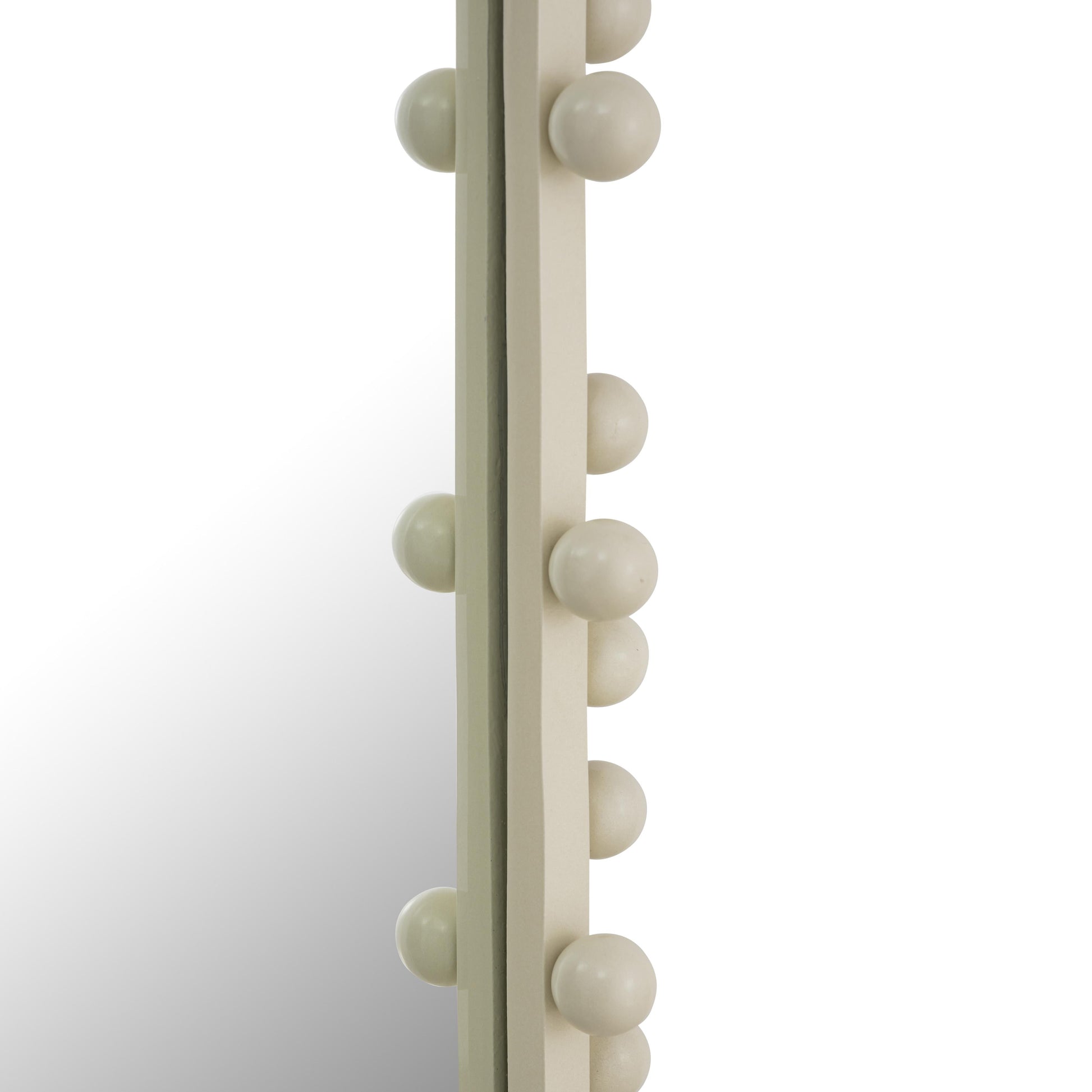 Bubbles Ivory Oval Wall Mirror (17"X31.5"-22.6"X42")