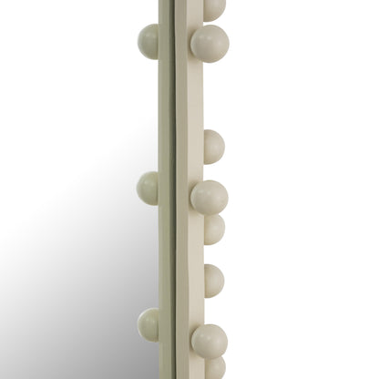 Bubbles Ivory Oval Wall Mirror (17"X31.5"-22.6"X42")