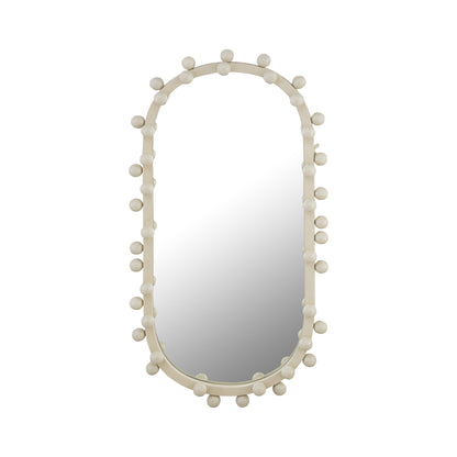 Bubbles Ivory Oval Wall Mirror (17"X31.5"-22.6"X42")