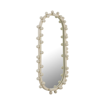 Bubbles Ivory Oval Wall Mirror (17"X31.5"-22.6"X42")