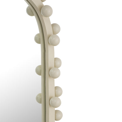 Bubbles Ivory Oval Wall Mirror (17"X31.5"-22.6"X42")