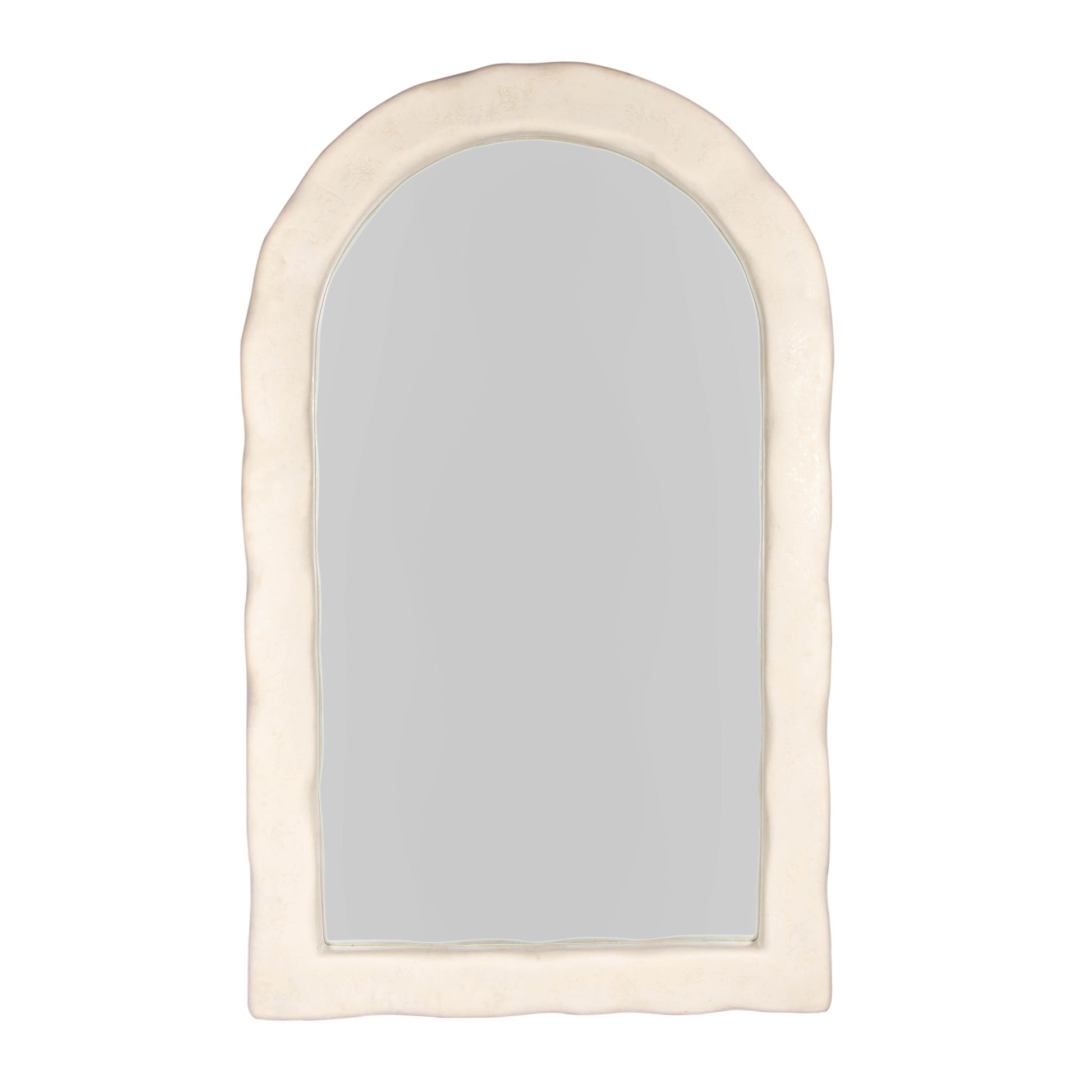 Kaia 48"X79" Cream Textured Floor Mirror