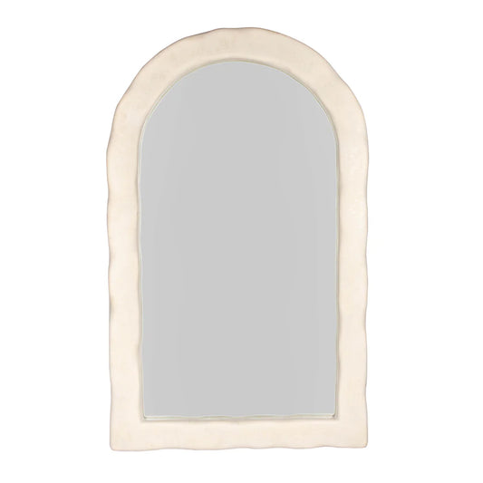 Kaia 48"X79" Cream Textured Floor Mirror