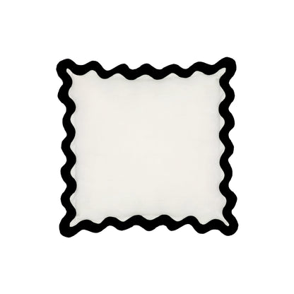 Scalloped Edge 24" Square Throw Pillow Cover