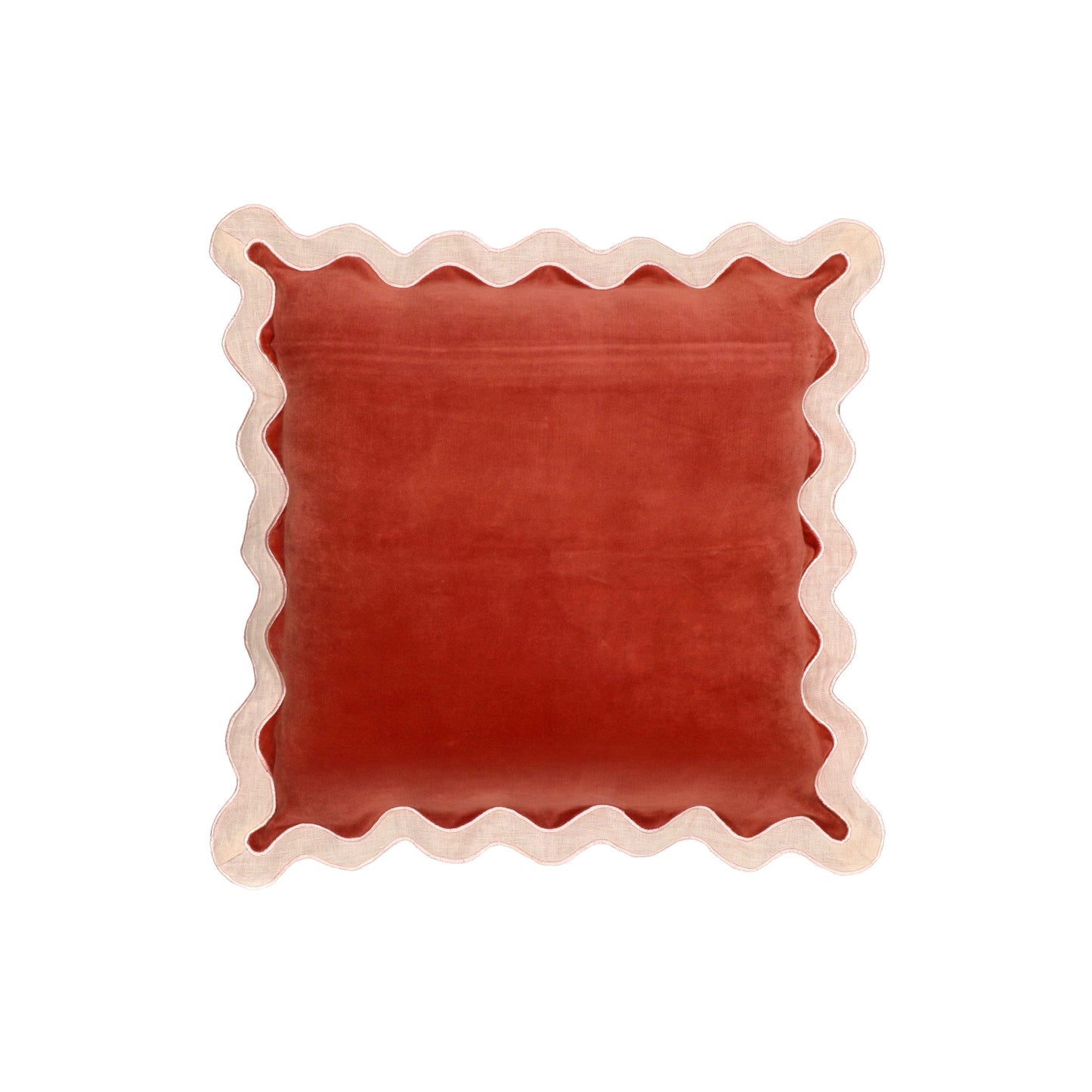 Scalloped Edge 24" Square Throw Pillow Cover