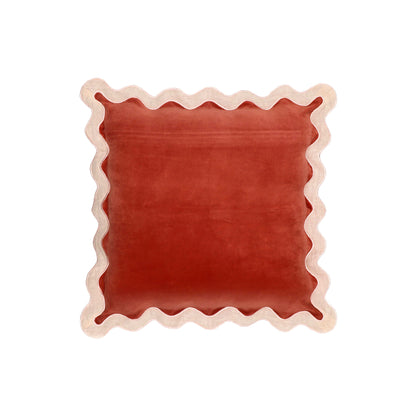 Scalloped Edge 24" Square Throw Pillow Cover