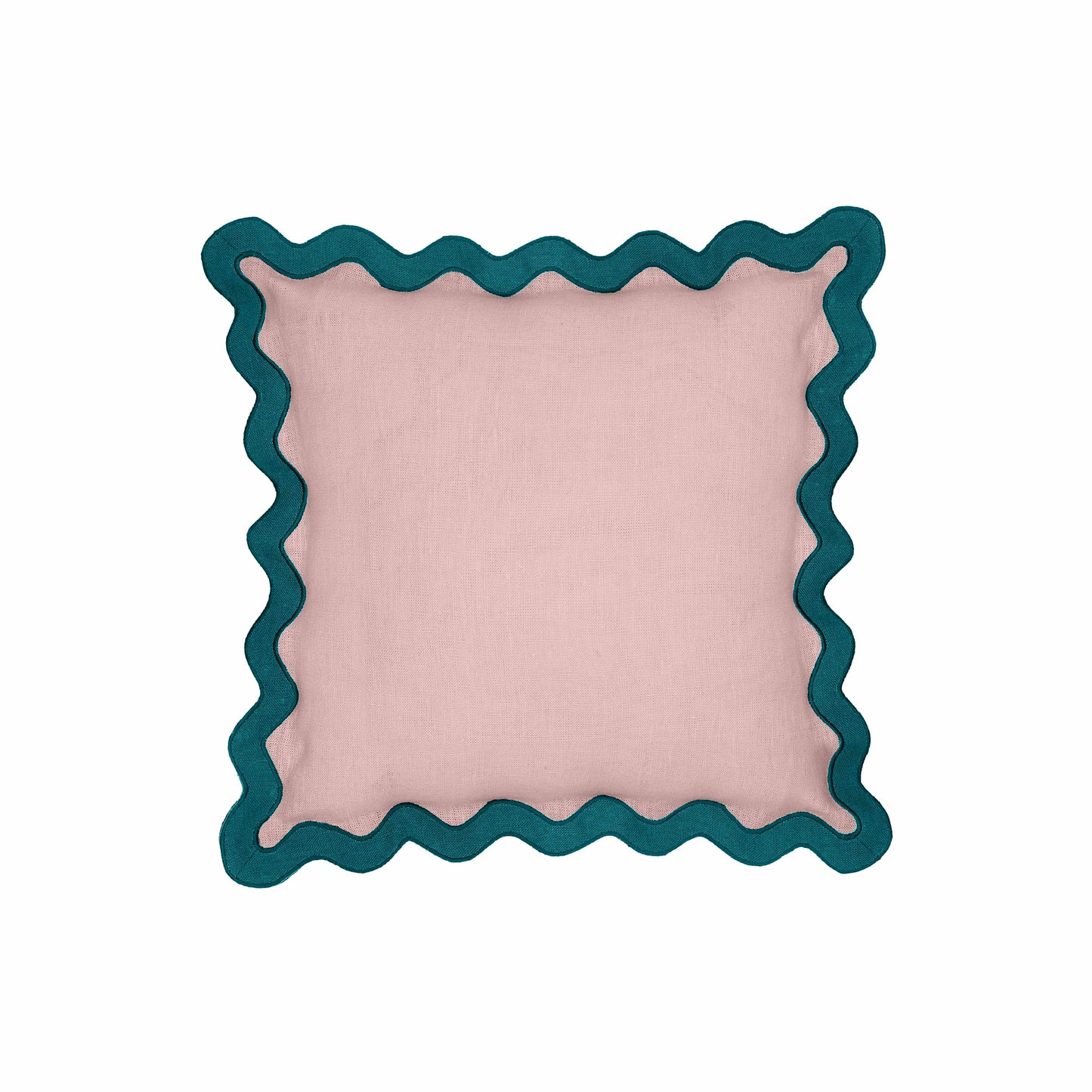 Scalloped Edge 24" Square Throw Pillow Cover