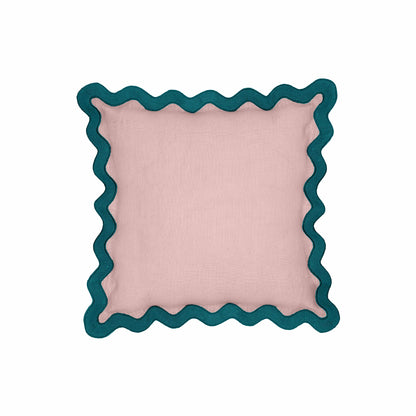 Scalloped Edge 24" Square Throw Pillow Cover