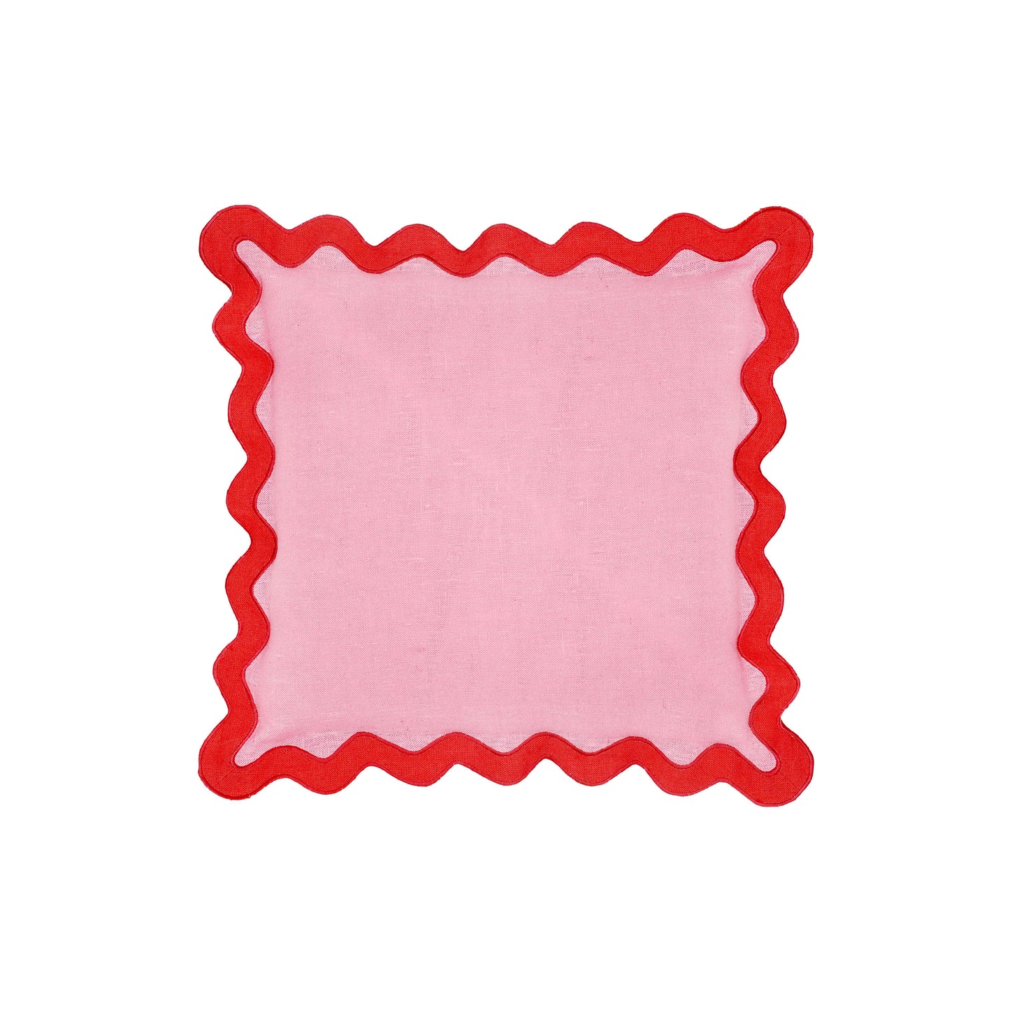 Scalloped Edge 24" Square Throw Pillow Cover