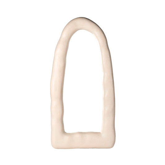 Kaia 32"X64" Cream Textured Small Floor Mirror - Default Variant