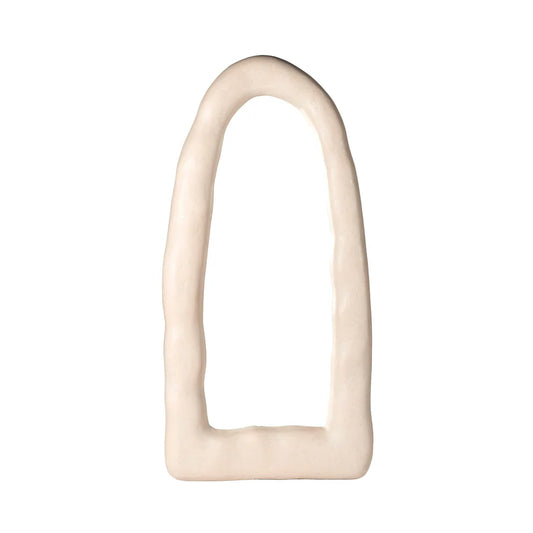 Kaia 32"X64" Cream Textured Small Floor Mirror