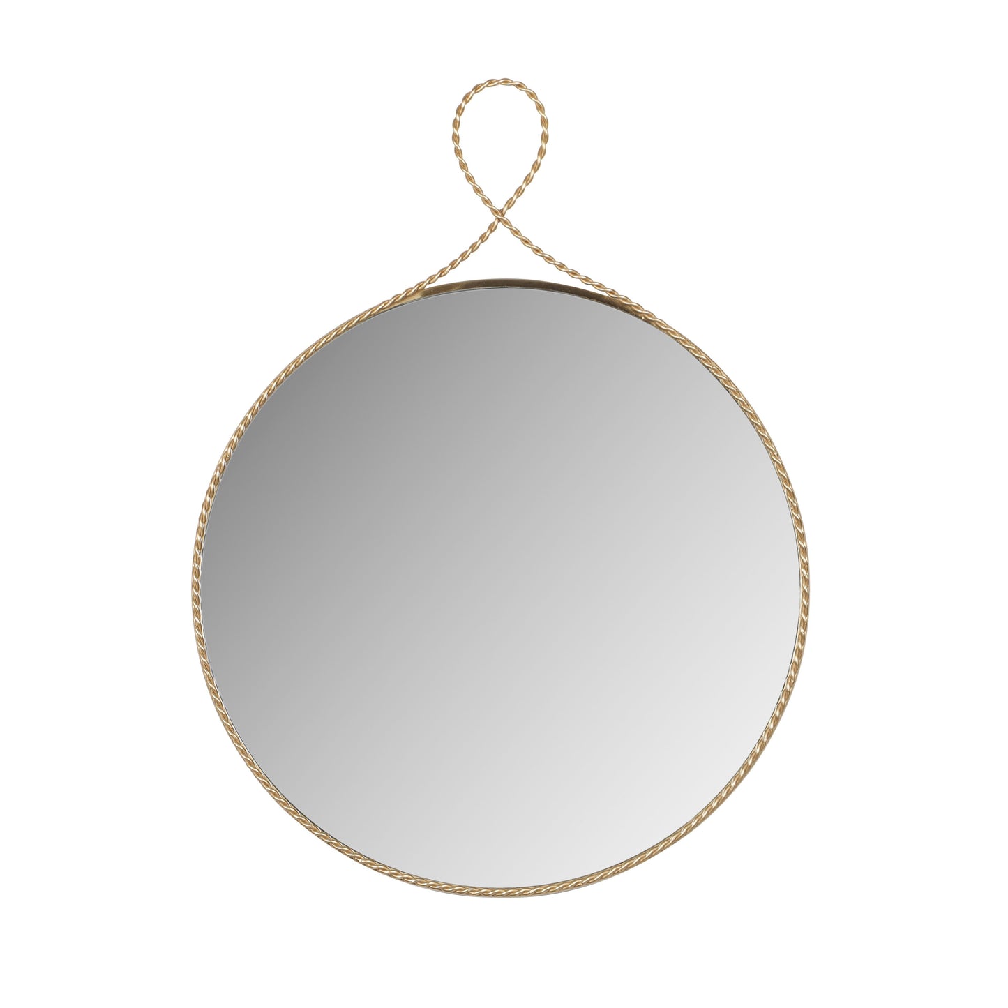 Ravina 24"X31" Braided Brass Round Wall Mirror - Default Variant