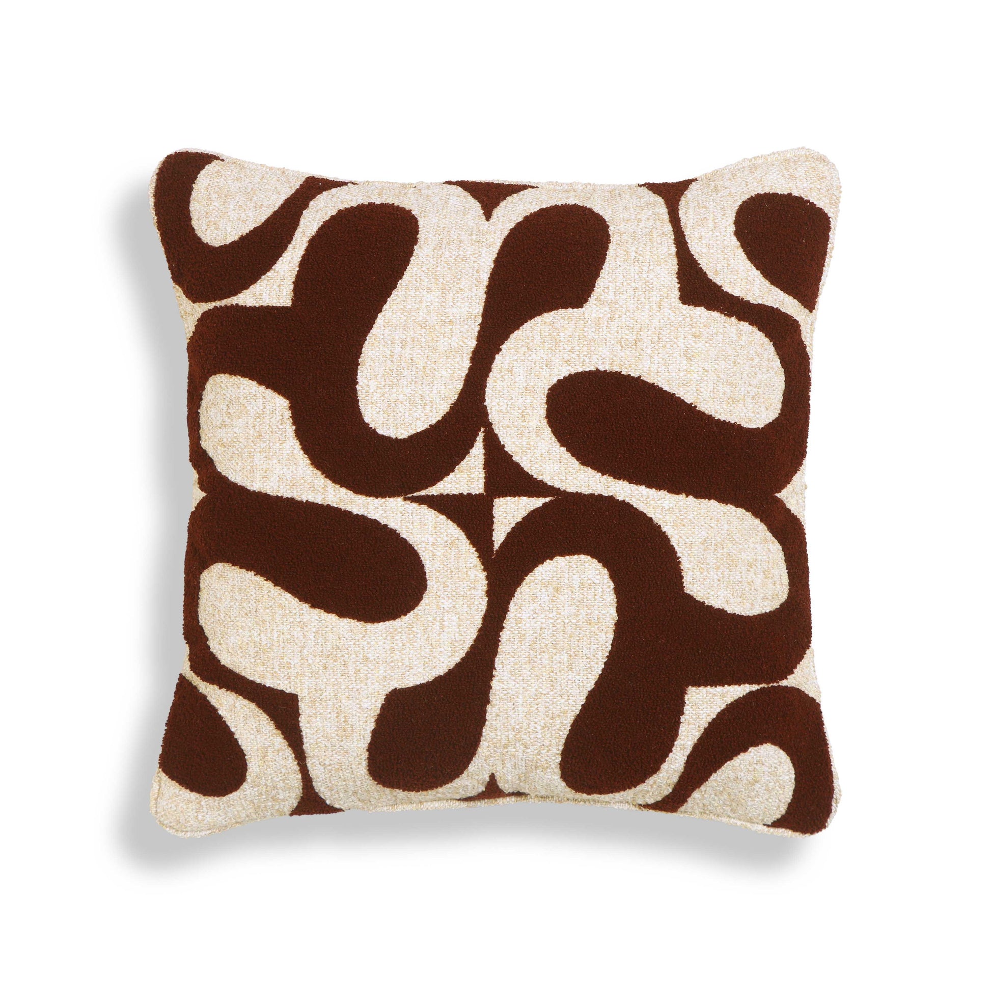 Bonney 20" Boucle Square Throw Pillow Cover - Brown / Pillow Cover Only