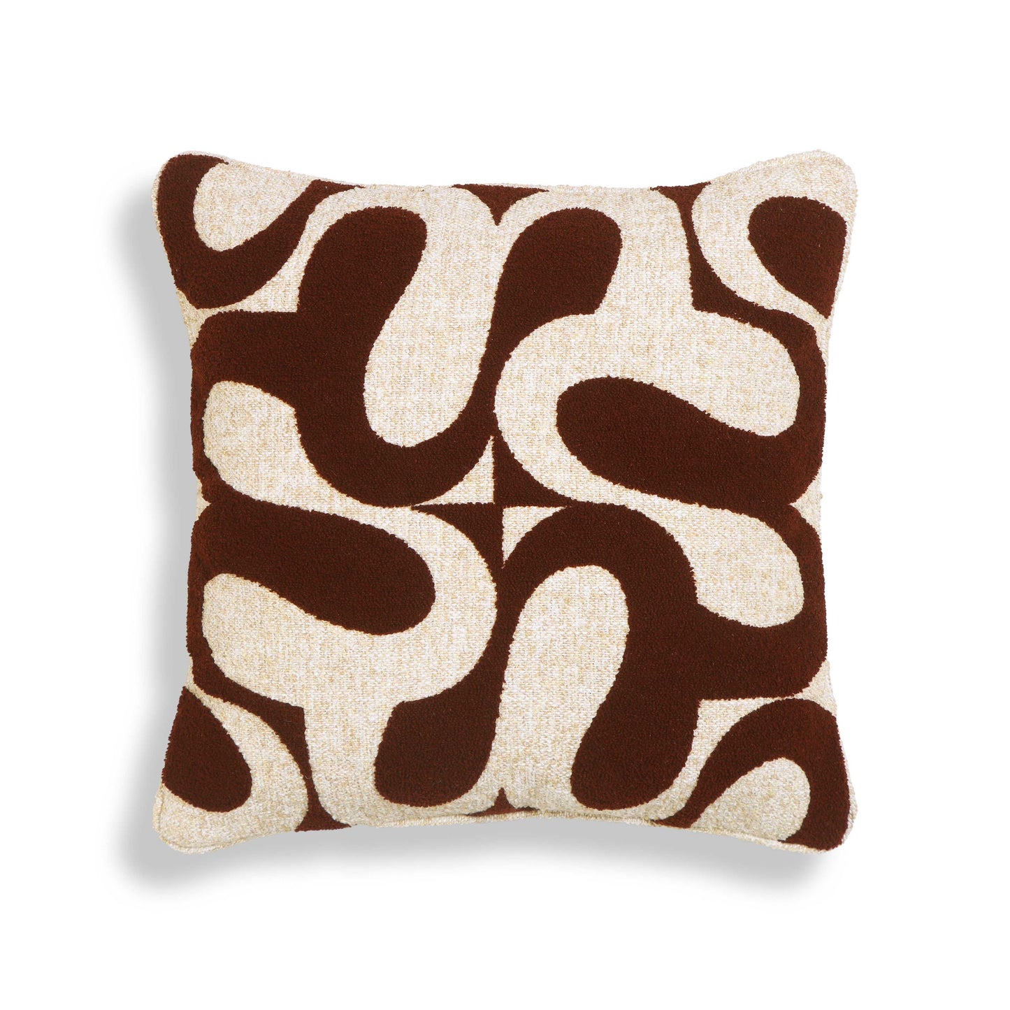 Bonney 20" Boucle Square Throw Pillow Cover - Brown / With Insert