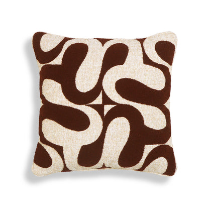 Bonney 20" Boucle Square Throw Pillow Cover - Brown / With Insert