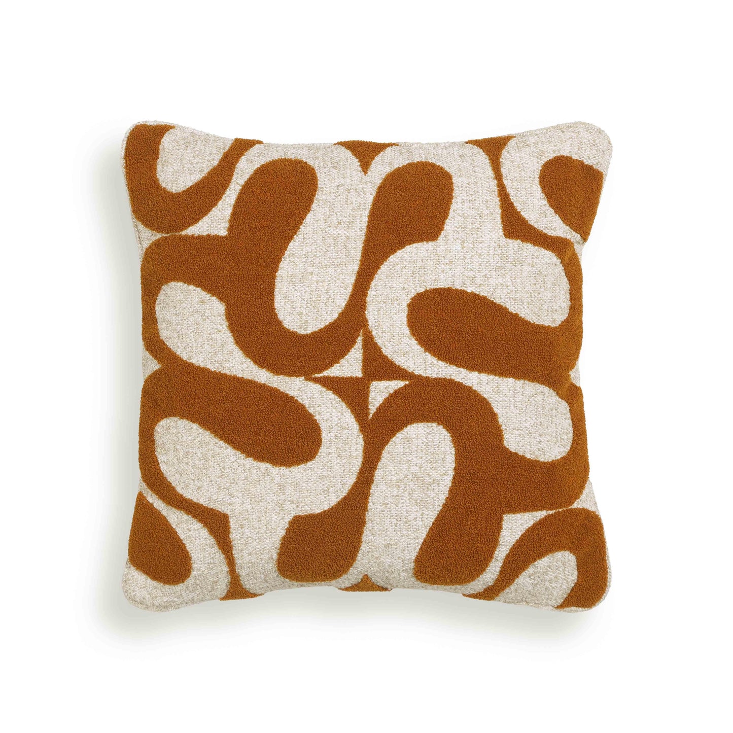 Bonney 20" Boucle Square Throw Pillow Cover - Orange / With Insert