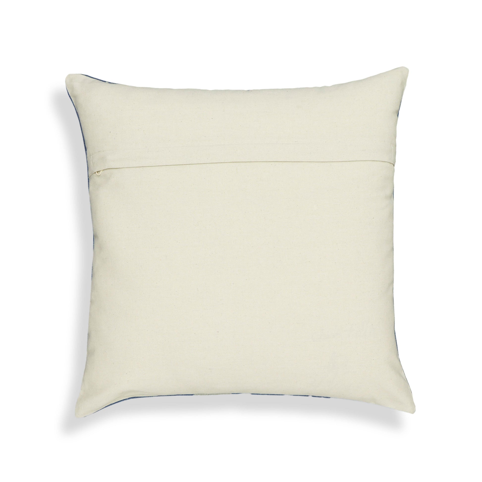 Indigo Triangles 20" Cotton Square Throw Pillow Cover