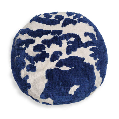 Coast 20" Tufted Round Throw Pillow - Blue