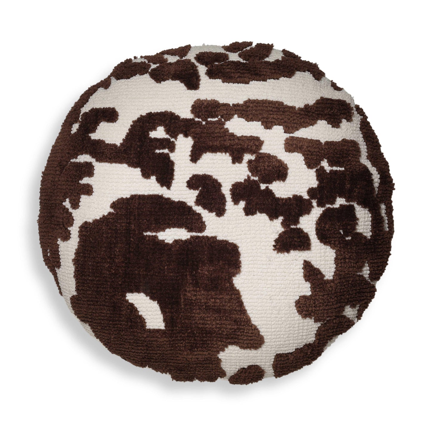 Coast 20" Tufted Round Throw Pillow - Chocolate Brown