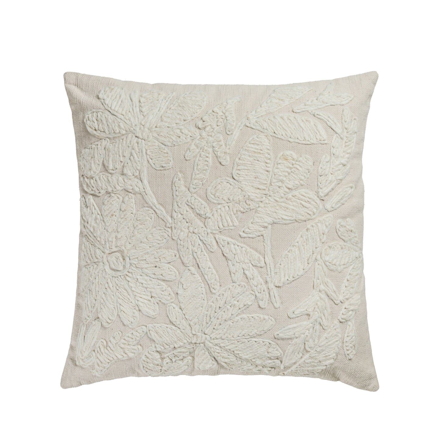 Tabitha 20" Square Embroidered Throw Pillow - Pillow Cover Only