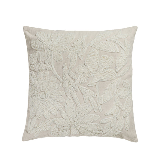 Tabitha 20" Square Embroidered Throw Pillow - Pillow Cover Only