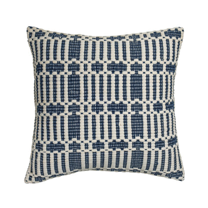 Maresh 20" Square Woven Throw Pillow - Ocean / With Insert