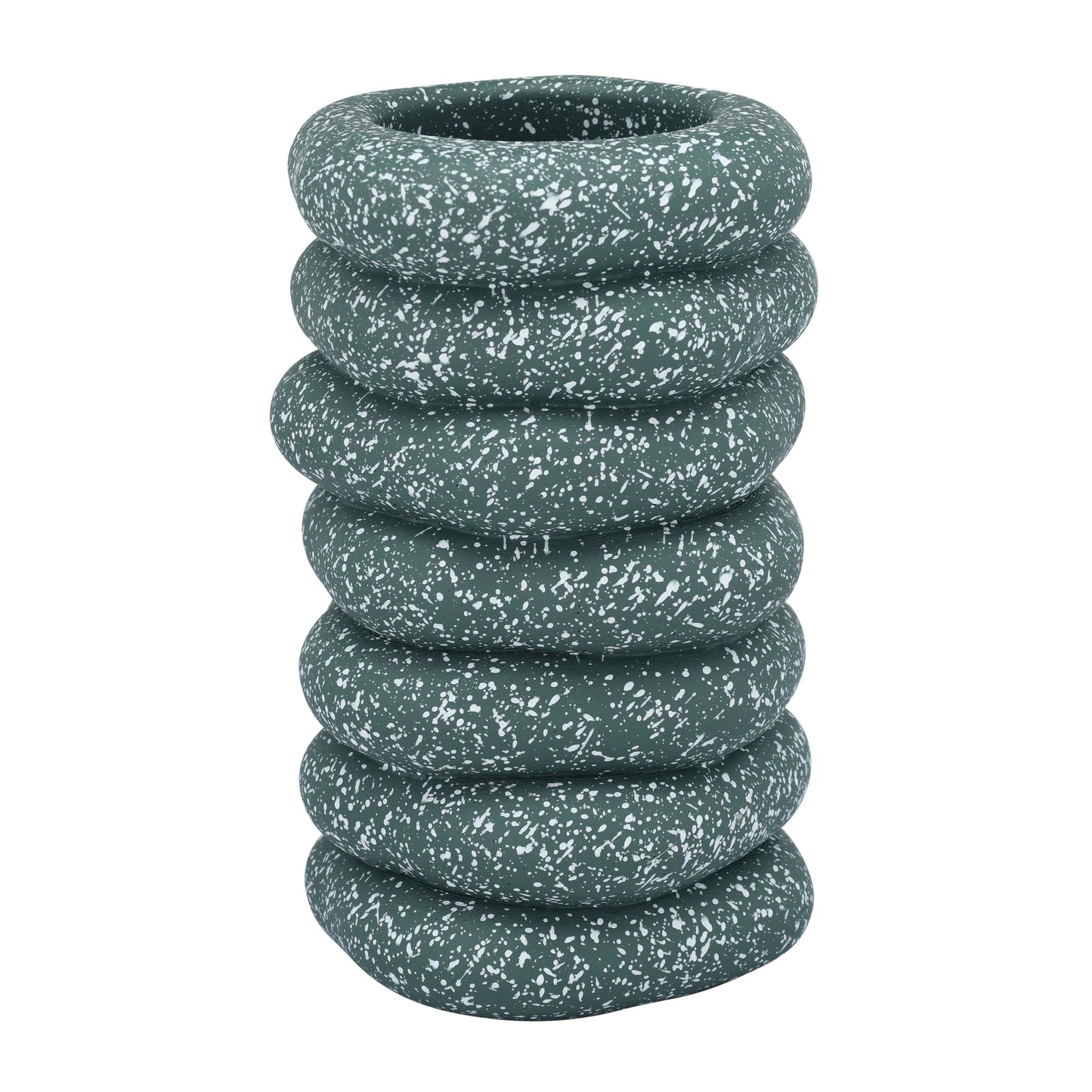 Gabby Speckled Cairn Vase - Green
