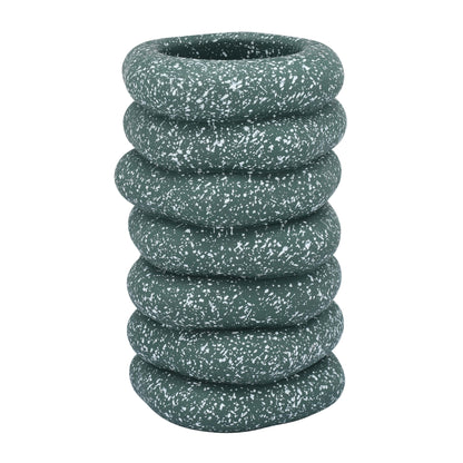 Gabby Speckled Cairn Vase - Green