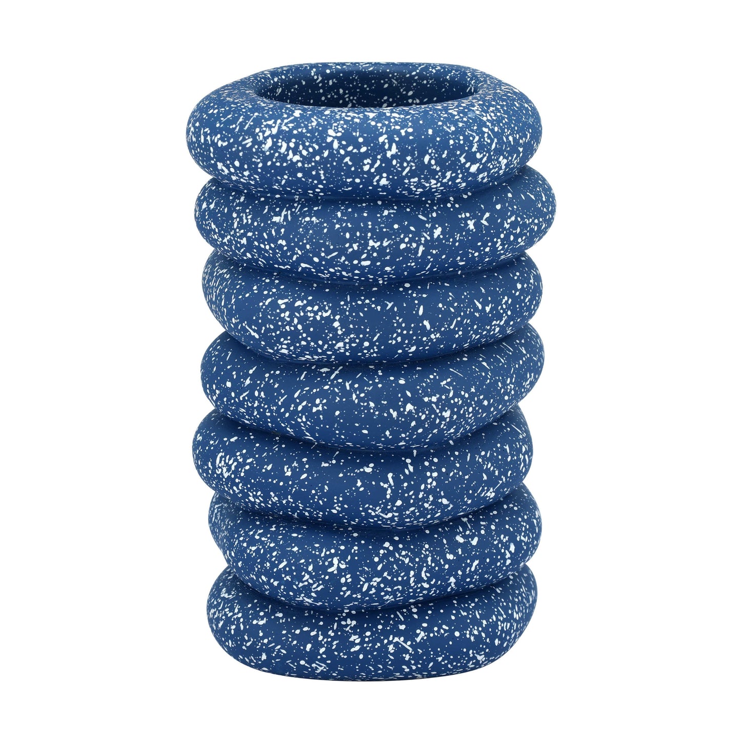 Gabby Speckled Cairn Vase - Blue