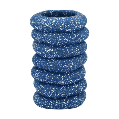 Gabby Speckled Cairn Vase - Blue