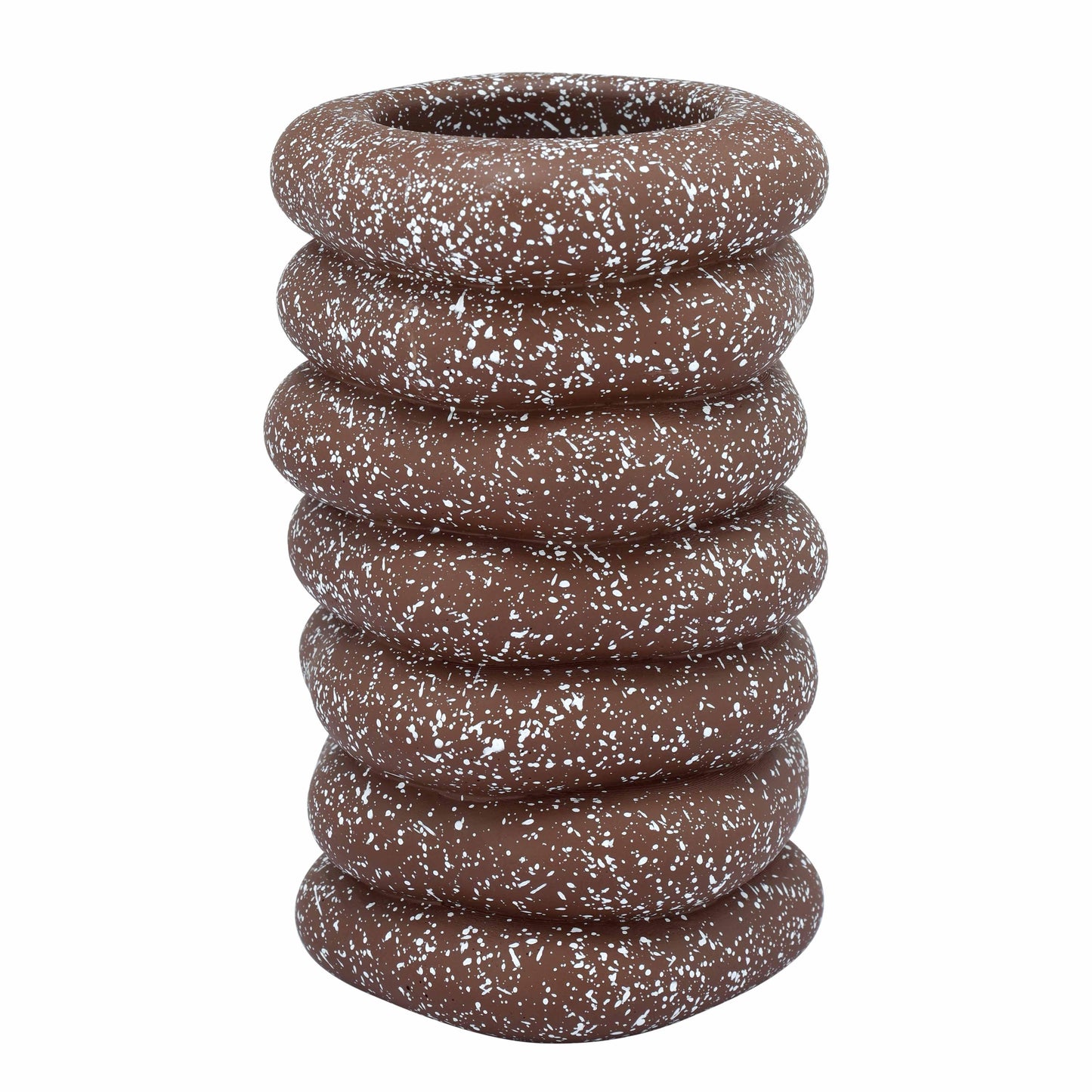Gabby Speckled Cairn Vase - Rust